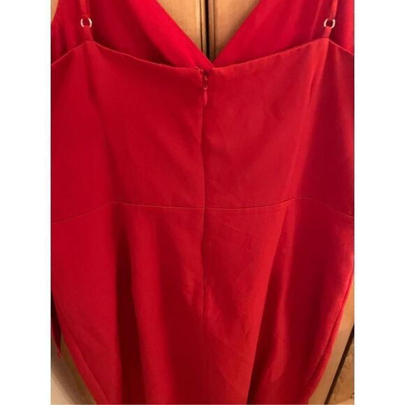 BCBGeneration Red Womens Sleeveless Mini Wrap Dress Size 14 - Picture 7 of 15